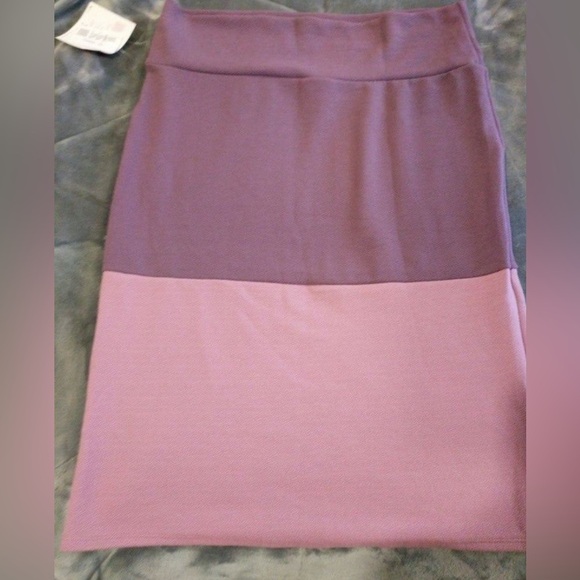 NWT LuLaRoe Two-Tone Purple and Pink Midi Skirt Cassie- XL - Picture 1 of 4